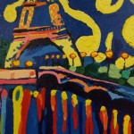 Natalie McCommon, in the style of Van Gogh