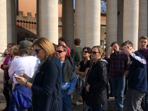 Day 9: Waiting on line at Basilica Papale di San Pietro in Vaticano