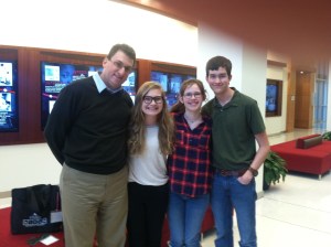 Dr Christopher Marino and Westminster students