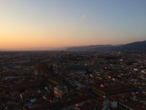 Day 1: Our sunset view from the top of Brunelleschi's Dome of Santa Maria del Fiore